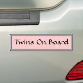 Twins an Bord Rosa Autoaufkleber von Heard_ (Auf Auto)