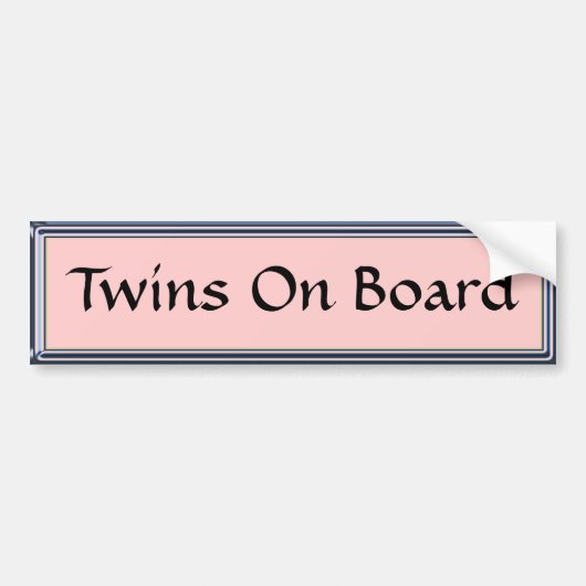 Twins an Bord Rosa Autoaufkleber von Heard_ (Vorne)
