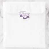 Twins an Bord Runder Aufkleber (Tasche)
