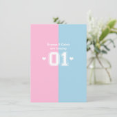 Twins Athletic 01 1. Geburtstag Party Einladungen (Stehend Vorderseite)