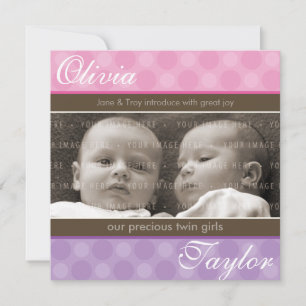 TWINS BABY ANKÜNDIGUNG: Harmonie 4SQ Ankündigung