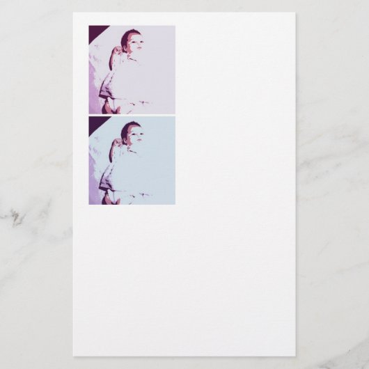 Twins Baby Announcement Briefpapier (Vorderseite)