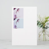 Twins Baby Announcement Briefpapier (Stehend Vorderseite)