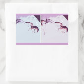 Twins Baby Announcement Rechteckiger Aufkleber (Tasche)