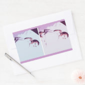 Twins Baby Announcement Rechteckiger Aufkleber (Umschlag)