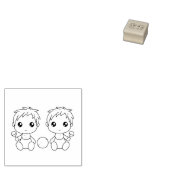 Twins Baby Boys 1x1 Gummistempel (Stempel)