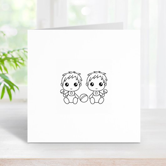 Twins Baby Boys 1x1 Gummistempel