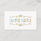 Twins Baby Boys Elephant Diaper Raffle Ticket Begleitkarte (Rückseite)