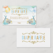 Twins Baby Boys Elephant Diaper Raffle Ticket Begleitkarte (Vorne/Hinten)