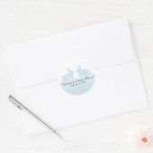 Twins Baby Bunny Rabbit Babyaufkleber Runder Aufkleber (Umschlag)