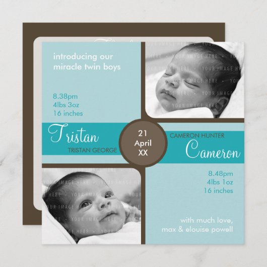 TWINS BABY DANKE :: geschätzte 4SQ (Vorne/Hinten)