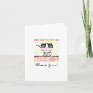 Twins Baby Dusche Danke - Pink