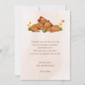 Twins Baby Dusche geschlechtsneutral Dankeschön Ka Dankeskarte (Vorderseite)