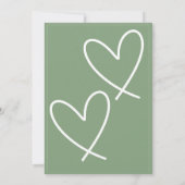 Twins Baby Dusche, Hallo Babys, einfache Typografi Einladung (Rückseite)