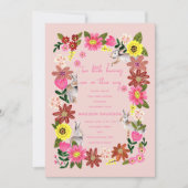 Twins Baby Dusche Niedlich Rabbit Bunny Girl Einladung (Vorderseite)