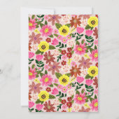 Twins Baby Dusche Niedlich Rabbit Bunny Girl Einladung (Rückseite)