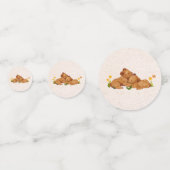 Twins Baby Dusche niedliche Waldtiere Konfetti (Rückseiten)