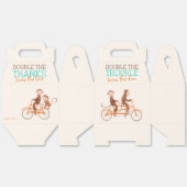 Twins Baby Dusche Niedlicher Affe Doppelstörung Geschenkschachtel (Ungeklappt)