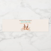 Twins Baby Dusche Niedlicher Affe Doppelstörung Wasserflaschenetikett (Einzelnes Label)