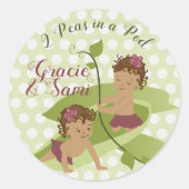 Twins Baby Dusche oder 1. Geburtstag Party Sticker (Vorderseite)