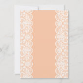 Twins Baby Dusche Pfirsichstand Glitzer Girl Bows Einladung (Rückseite)