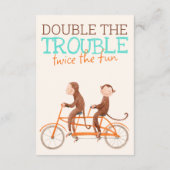 Twins Baby Duschmonkey Doppeltrouble Diaper Begleitkarte (Rückseite)