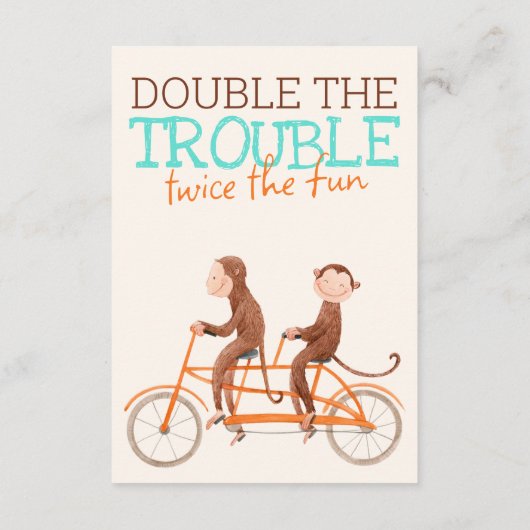 Twins Baby Duschmonkey Doppeltrouble Diaper Begleitkarte (Rückseite)