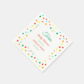 Twins Baby Duwer farbenfrohe Dots Muster Serviette (Ecke)
