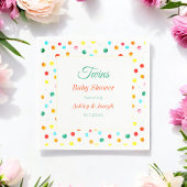 Twins Baby Duwer farbenfrohe Dots Muster Serviette