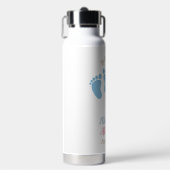 Twins Baby Footprints Name Trinkflasche (Vorderseite)