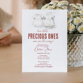 Twins Baby Girl Niedlich Baby Dusche Einladung