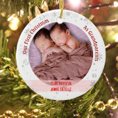 Twins Baby Girls 1. Weihnachten als Großeltern 2 F Keramik Ornament