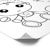 Twins Baby Girls Coloring Page Poster (Ecke)