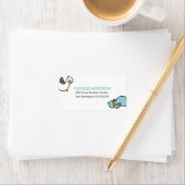 Twins Baby Niedlich Cartoon Playful Duckies Labels Adressaufkleber (Insitu)