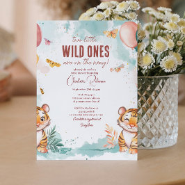 Twins Baby Niedlich Zwei Tiger Babydusche Einladung