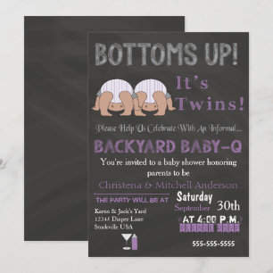 Twins Baby-Q Kinderdusche Einladung