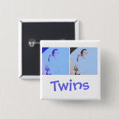 Twins Baby Shower Button (Vorne & Hinten)