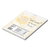 Twins Baby Shower Candy Bar Wrappers Gastgeschenke Notizblock (Rotiert)