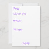 Twins Baby Shower Einladung (Rückseite)