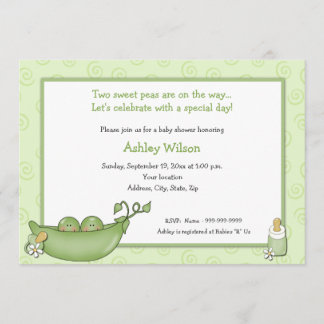 Twins Baby Shower Einladungen