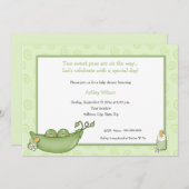 Twins Baby Shower Einladungen (Vorne/Hinten)