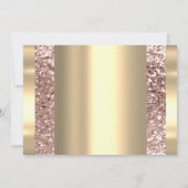 Twins Baby Shower Feet Rose Glitzer Boy Girly Einladung (Rückseite)