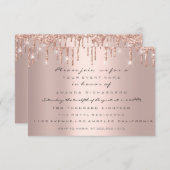 Twins Baby Shower Feet Rose Tropfen Girl Boy Einladung (Vorne/Hinten)