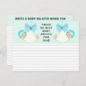 Twins Baby Shower Game Postkarte (Vorne/Hinten)