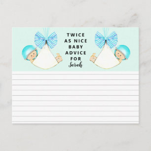 Twins Baby Shower Game Postkarte