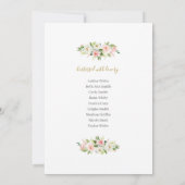 Twins Baby Shower Invitation Girls Einladung (Rückseite)