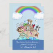 Twins Baby Shower Invitation - Noah's Ar Einladung (Vorne/Hinten)