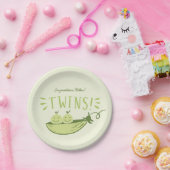 Twins Baby Shower Pappteller (Party)