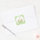 Twins Baby Shower Quadratischer Aufkleber (Umschlag)