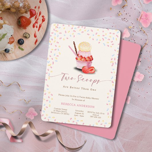 Twins Baby Shower | Zwei Scoops sind besser als ei Einladung